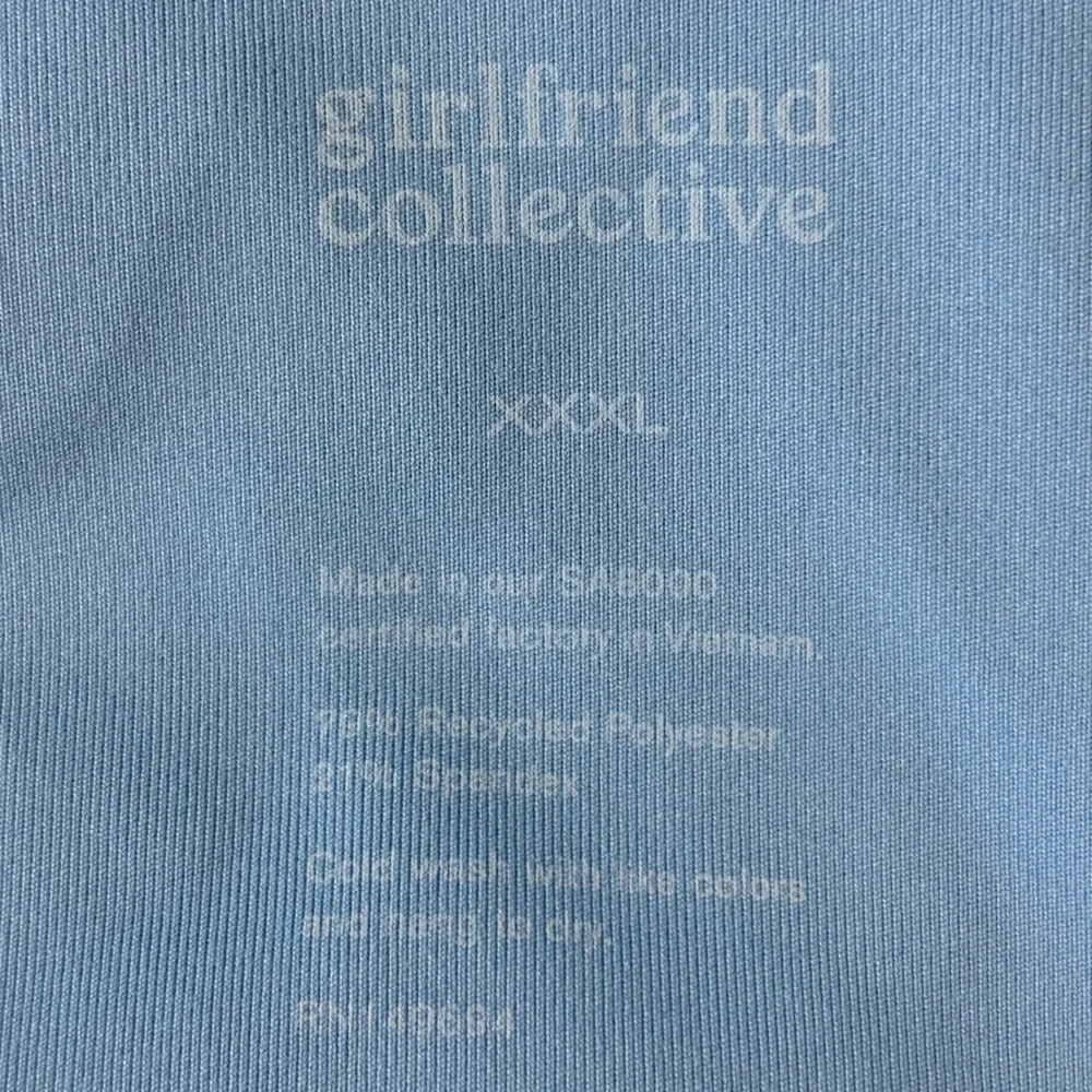 GIRLFRIEND COLLECTIVE Bike Unitard Workout Gym Onsie One Piece Blue Onsie‎ 2XL